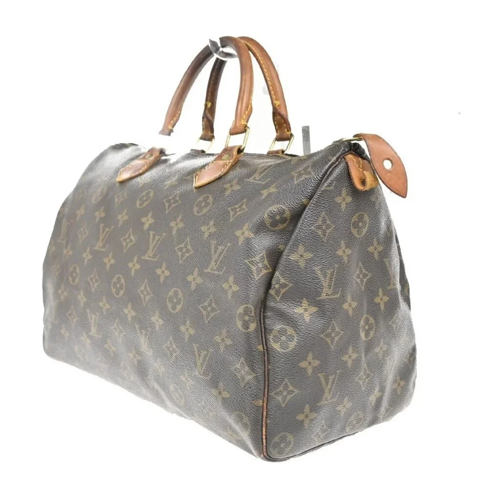 LOUIS VUITTON Speedy 35 Travel Hand Bag Monogram Leather Brown - Picture 2 of 16
